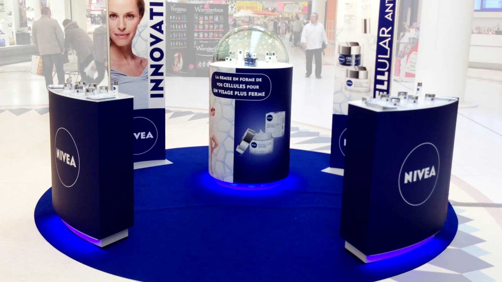 Banque d'accueil personnalisée pour stand pas cher Banque d'accueil personnalisée pour stand pas cher